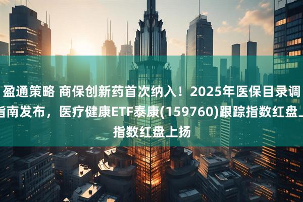 盈通策略 商保创新药首次纳入！2025年医保目录调整指南发布，医疗健康ETF泰康(159760)跟踪指数红盘上扬