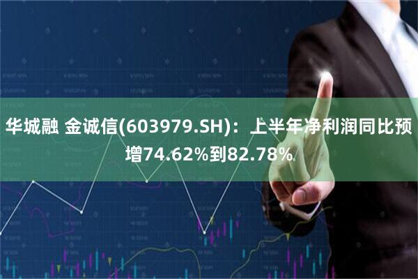 华城融 金诚信(603979.SH)：上半年净利润同比预增74.62%到82.78%